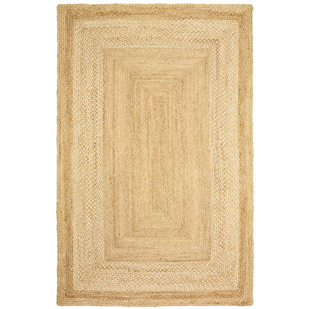 Classic Jute Jute Area Rug Indoor in Tan, 5' x 7'9"