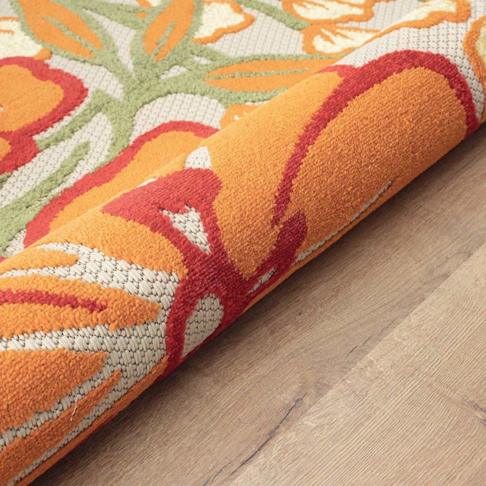 Copa Cabana Durable Performance Area Rug Outdoor in Gray/Beige, 5' x 8'