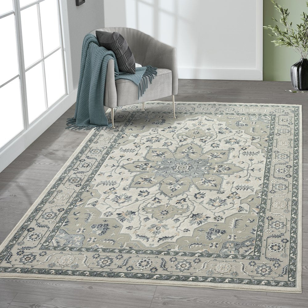 Imagine Cotton Area Rug Indoor in Ivory, 7'9" x 10'9"