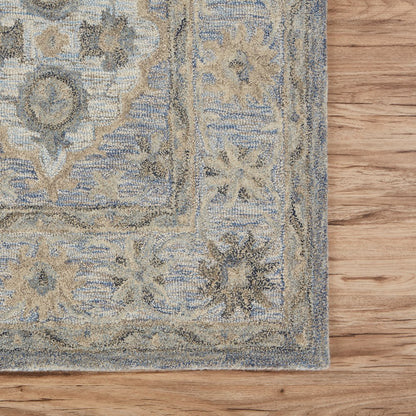 Modern Traditions Wool Area Rug Indoor in Blue, 7'9" x 9'9"