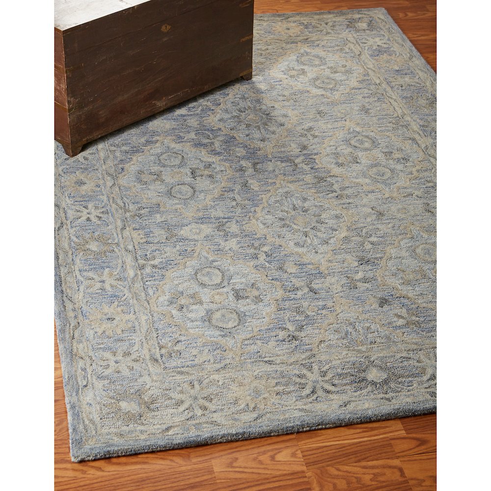 Modern Traditions Wool Area Rug Indoor in Blue, 7'9" x 9'9"