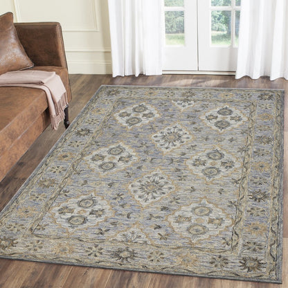 Modern Traditions Wool Area Rug Indoor in Blue, 7'9" x 9'9"