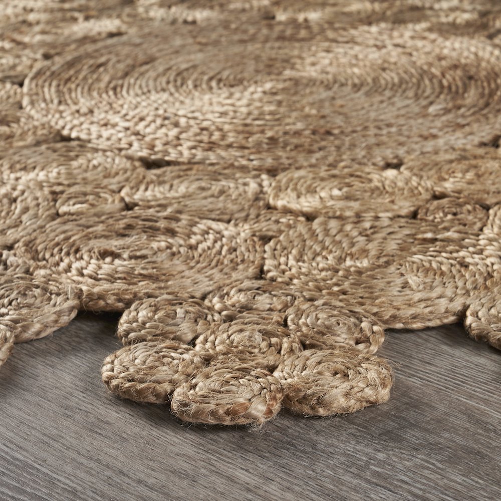 Boutique Jute Jute Area Rug Indoor in Brown/Tan, 6' Round