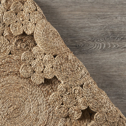Boutique Jute Jute Area Rug Indoor in Brown/Tan, 6' Round