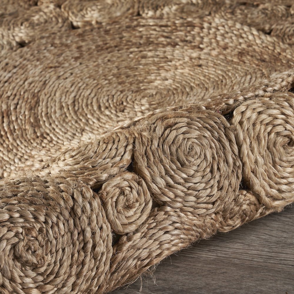 Boutique Jute Jute Area Rug Indoor in Brown/Tan, 6' Round
