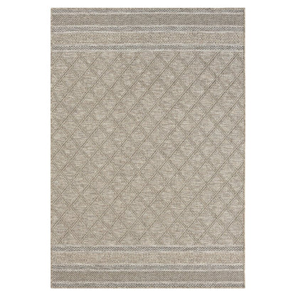 Oslo Contemporary Geometric Brown Indoor Outdoor Area Rug