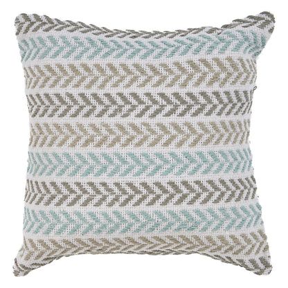 Ox Bay Turquoise Chevron All-Natural Cotton Square 4 Piece Pillow Cover Set