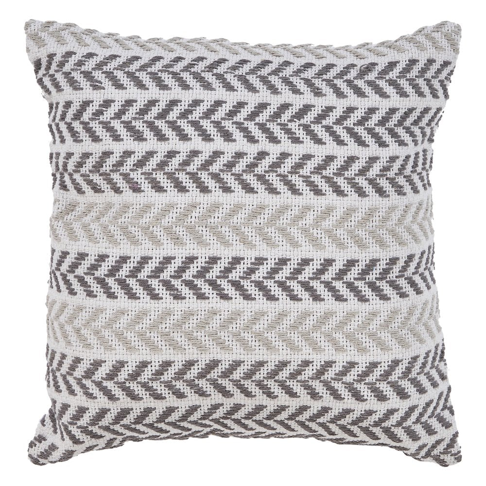 Grayscale Chevron Throw Pillow