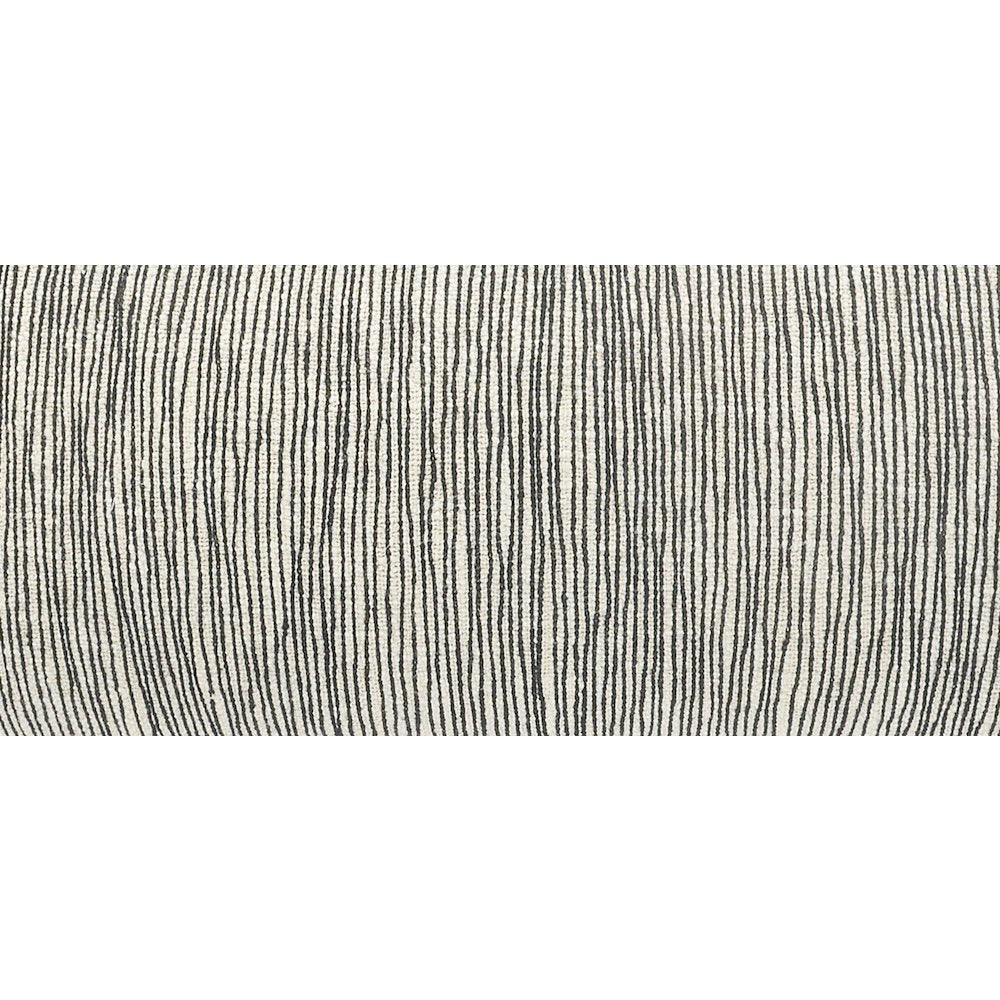Distressed Gray and Black Fringe Pillow