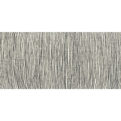 Distressed Gray and Black Fringe Pillow