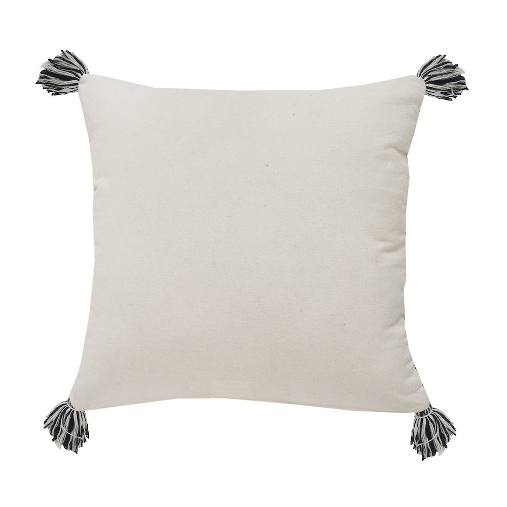 Elevate Cotton Pillow Set of 2 in Black/Gray, 20" x 20"