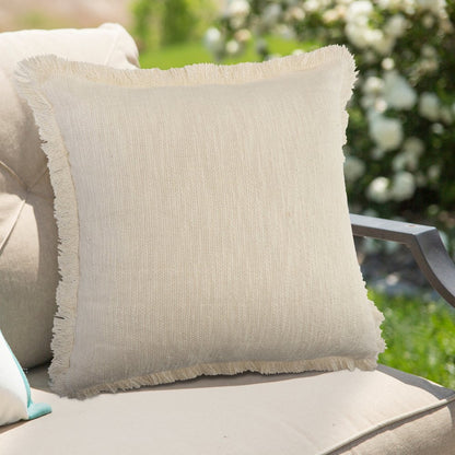 Aspen Cotton Pillow Set of 2 in Cream, 20" x 20"