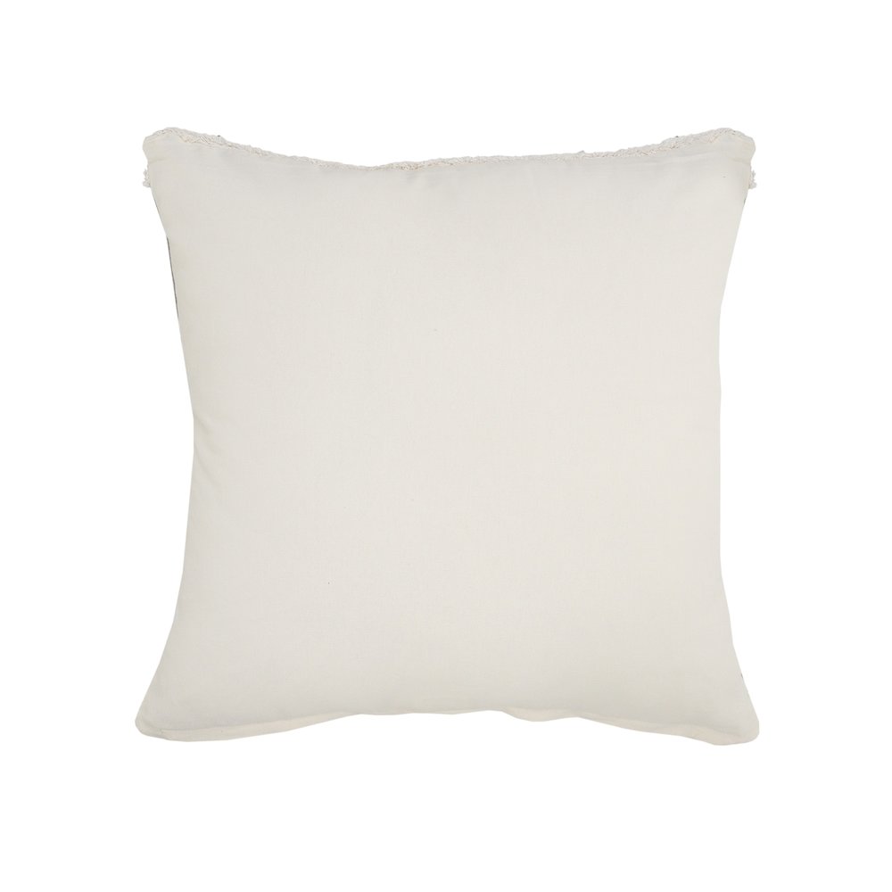Casual Floral Diamond Medallion Throw Pillow with Tufted Border