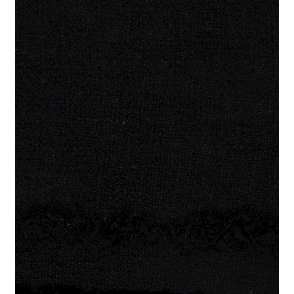 Modern Tufted Solid Black Throw Pillow