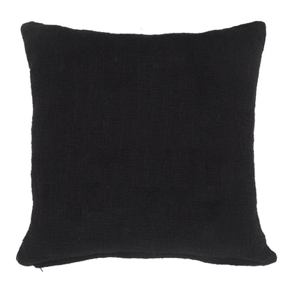Modern Tufted Solid Black Throw Pillow