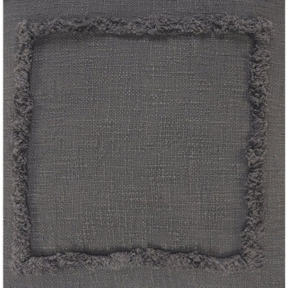 Modern Tufted Solid Gray Throw Pillow