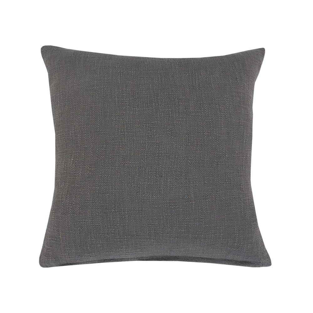 Modern Tufted Solid Gray Throw Pillow