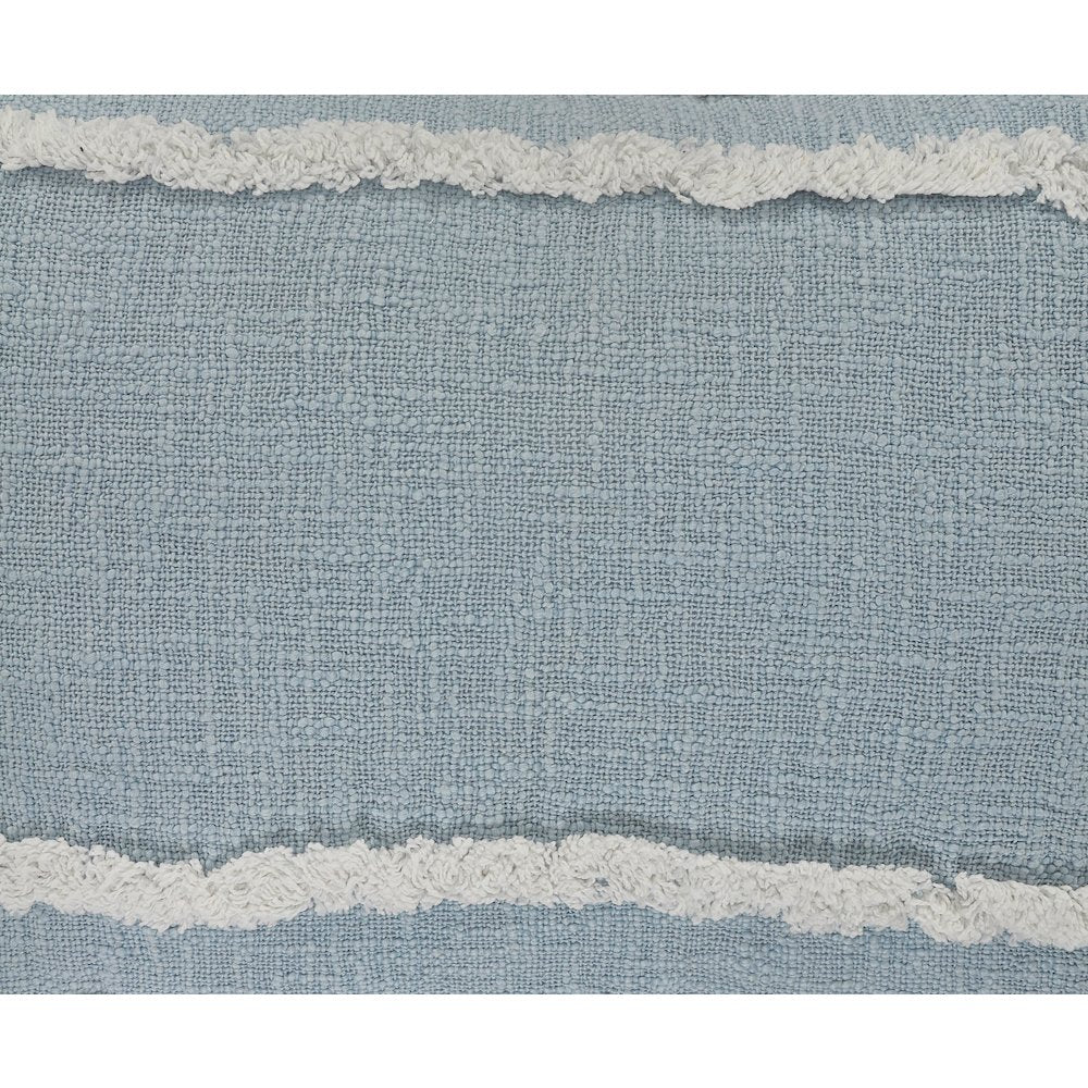 Modern Tufted Sky Blue Lumbar Throw Pillow