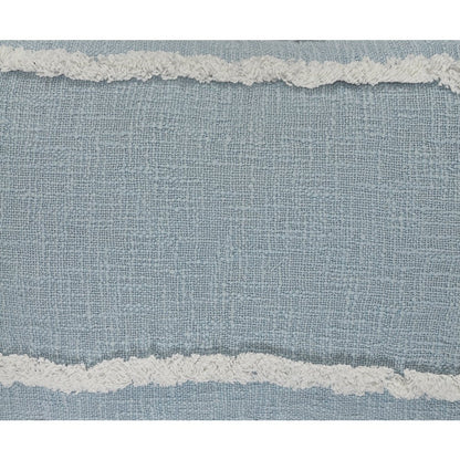Modern Tufted Sky Blue Lumbar Throw Pillow