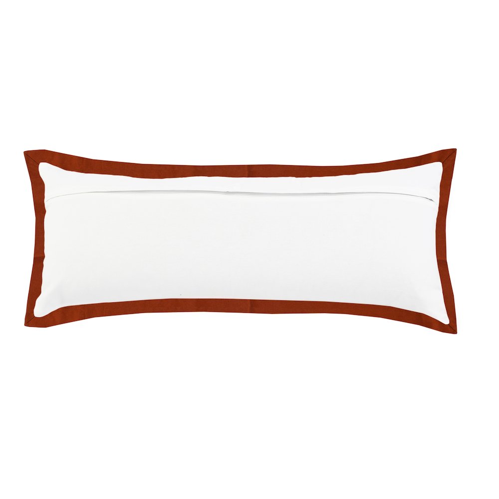 Bordered Flange Frame Lumbar Throw Pillow