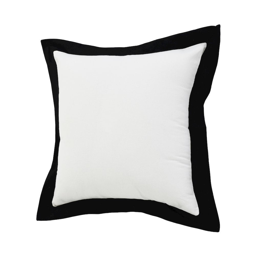 Bordered Flange Frame Throw Pillow