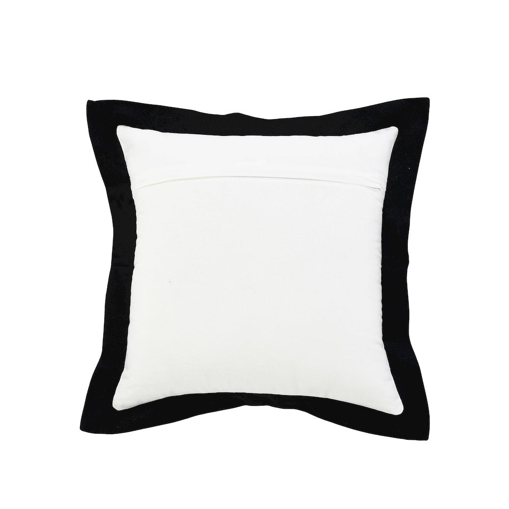 Bordered Flange Frame Throw Pillow
