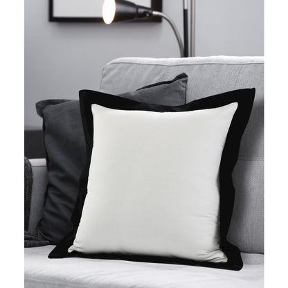 Bordered Flange Frame Throw Pillow