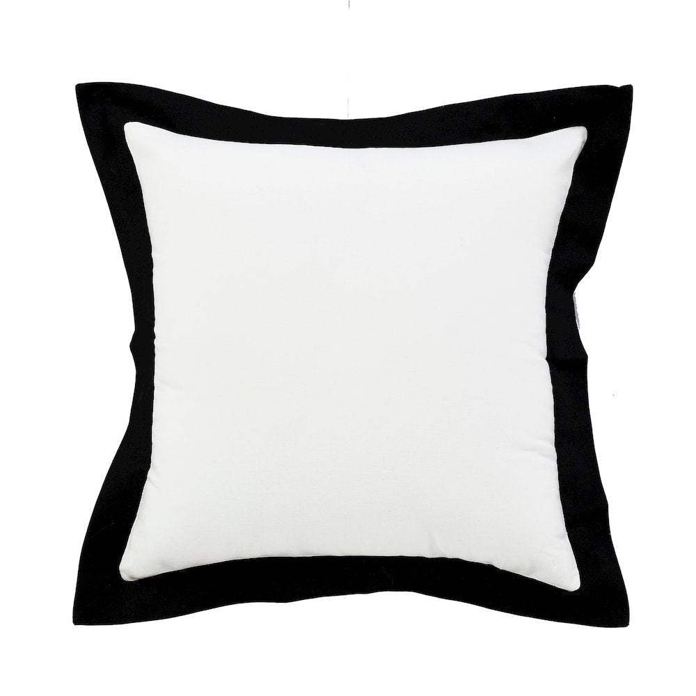 Bordered Flange Frame Throw Pillow