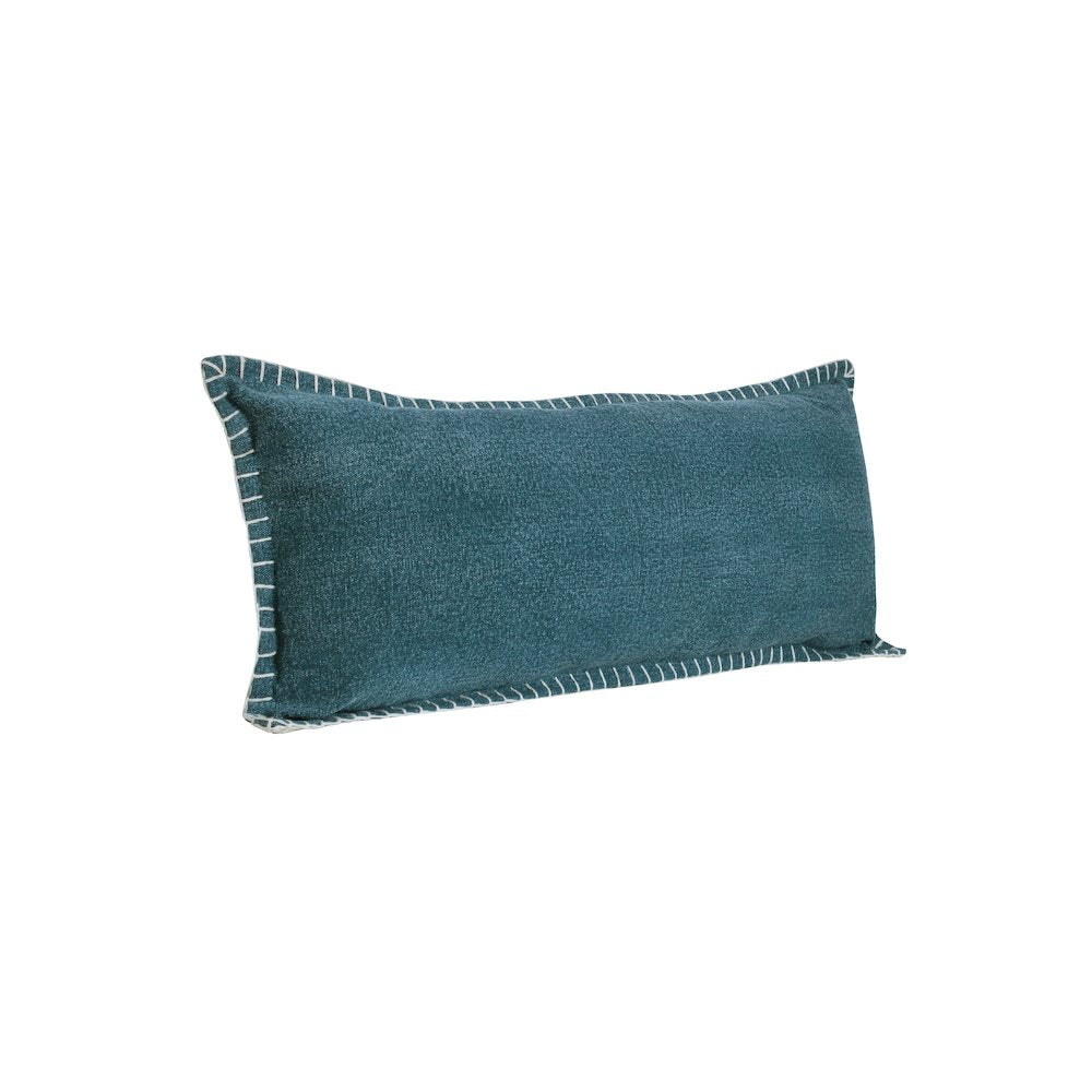 Vital Cotton Poly Filled Pillow in Green, 14" x 36"
