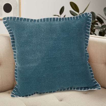 Vital Cotton Pillow Set of 2 in Green, 20" x 20"