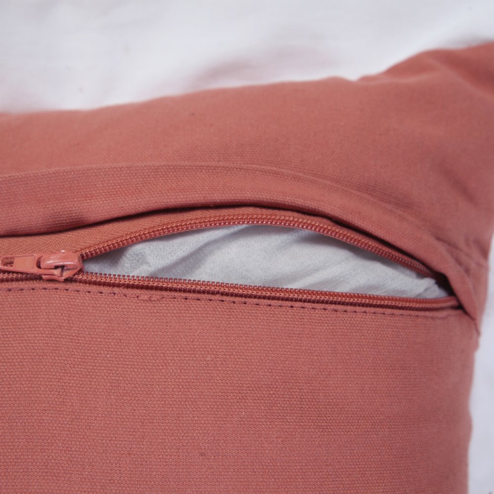 Empire Cotton Poly Filled Pillow in Pink/White, 20" x 20"