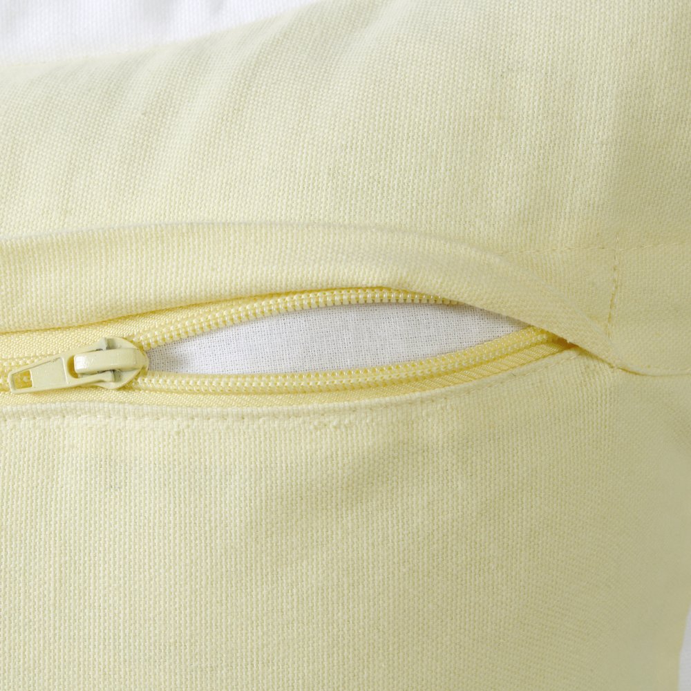 Empire Cotton Poly Filled Pillow in Yellow/White, 14" x 36"
