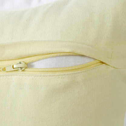 Empire Cotton Poly Filled Pillow in Yellow/White, 14" x 36"