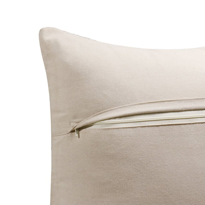 Apollo Cotton Poly Filled Pillow in White/Yellow, 20" x 20"