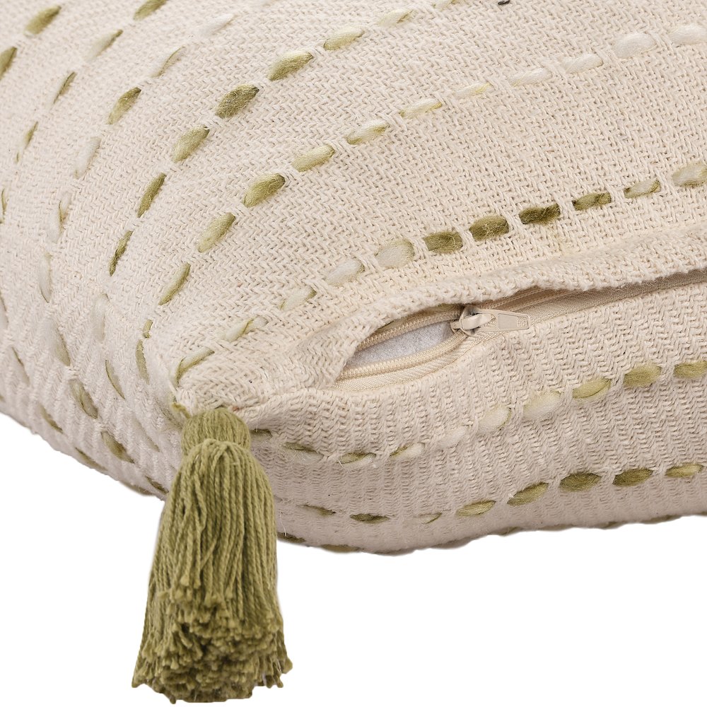 Torrent Cotton Blend Pillow Set of 2 in Green/Ivory, 20" x 20"