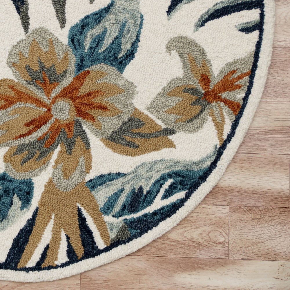 Tropical Paradise Floral Round Rug