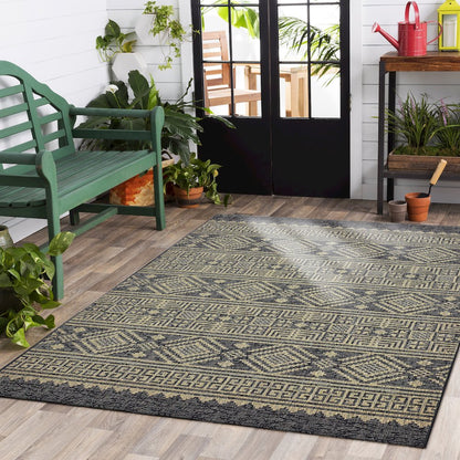 Geometric Vestige Indoor/Outdoor Area Rug