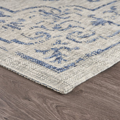 Medallion Blues Indoor/Outdoor Area Rug