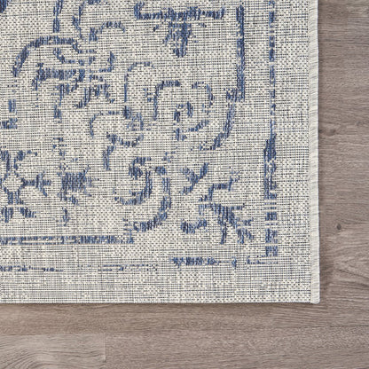 Medallion Blues Indoor/Outdoor Area Rug