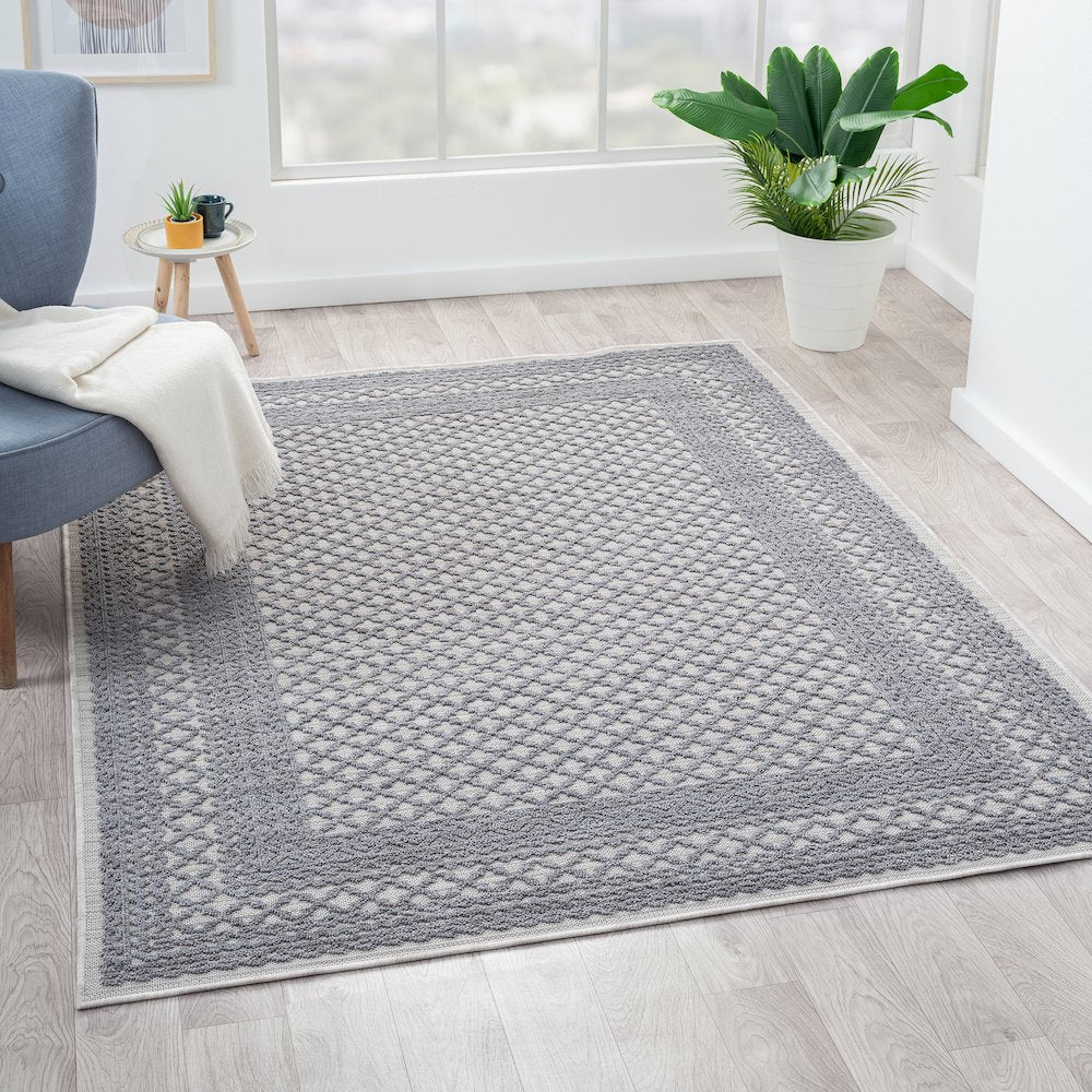 Westport Bordered PET Yarn Indoor/Outdoor Area Rug