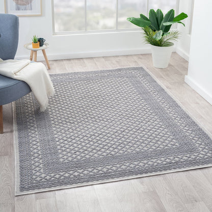 Westport Bordered PET Yarn Indoor/Outdoor Area Rug
