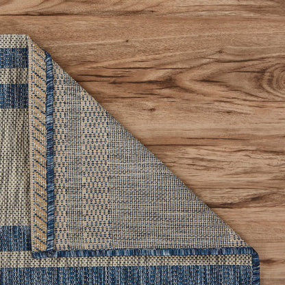 Captiva Durable Performance Area Rug Outdoor in Blue/Gray, 7'9" x 9'5"
