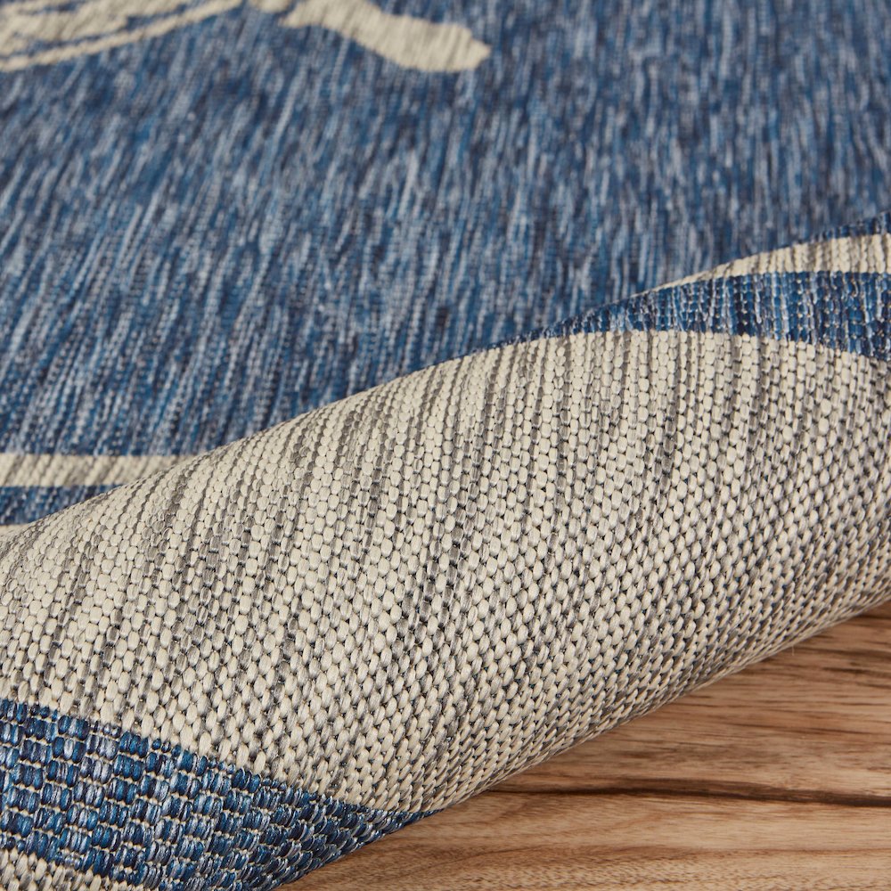Captiva Durable Performance Area Rug Outdoor in Blue/Gray, 7'9" x 9'5"