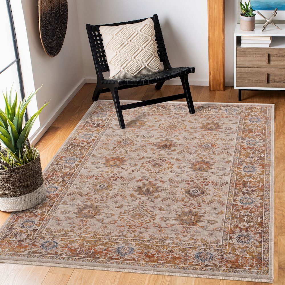 Holi Durable Performance Area Rug Indoor in Ivory/Beige, 7'9" x 10'