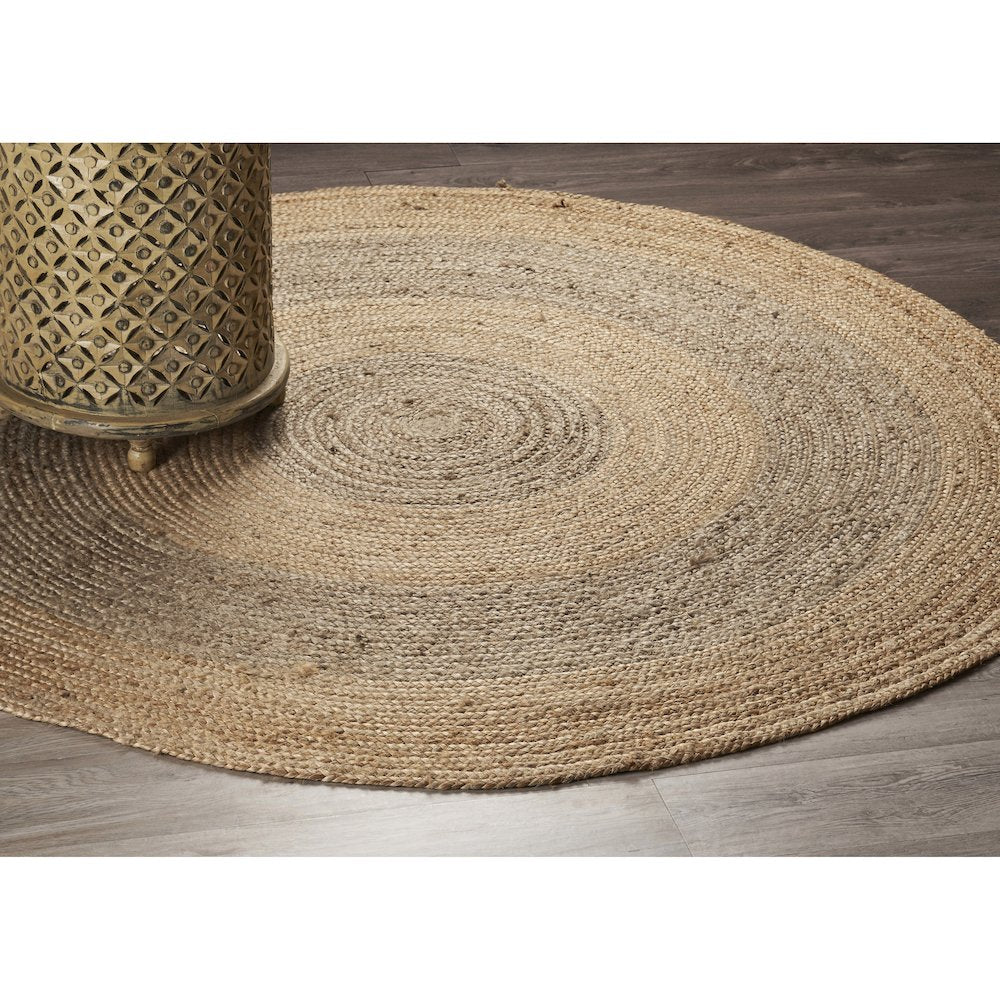 Boutique Jute Jute Area Rug Indoor in Tan/Brown, 7'6" Round