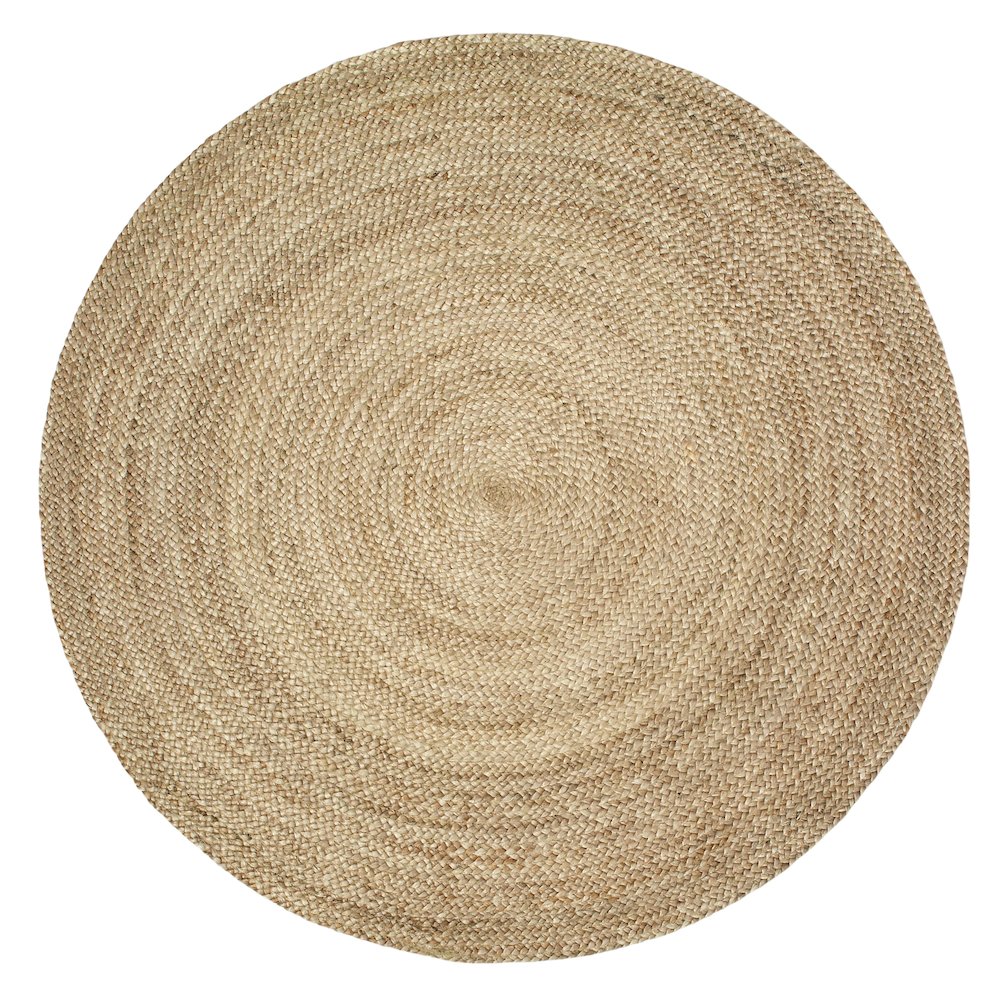 Boutique Jute Jute Area Rug Indoor in Tan/Gray, 7'6" Round
