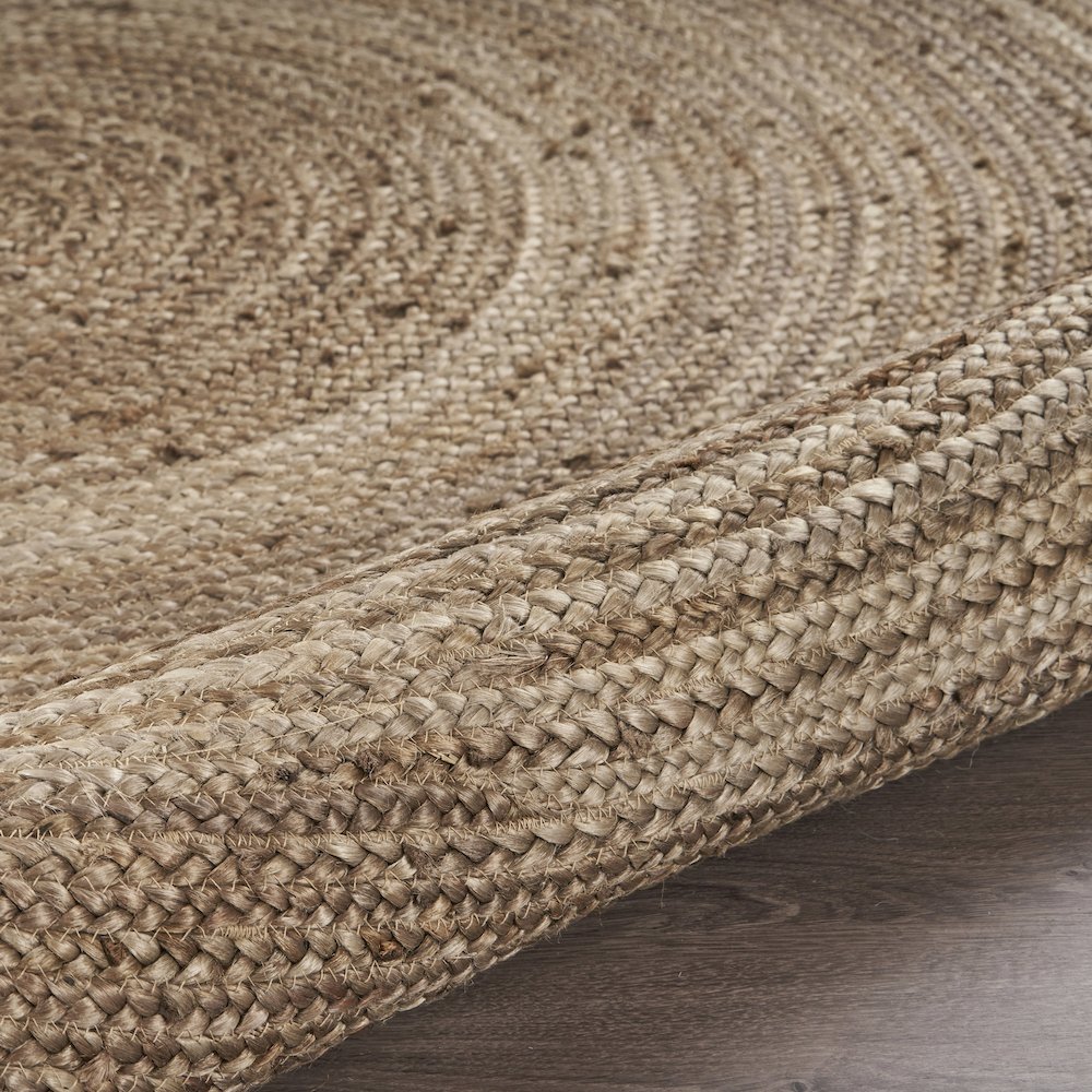 Boutique Jute Jute Area Rug Indoor in Tan/Gray, 7'6" Round