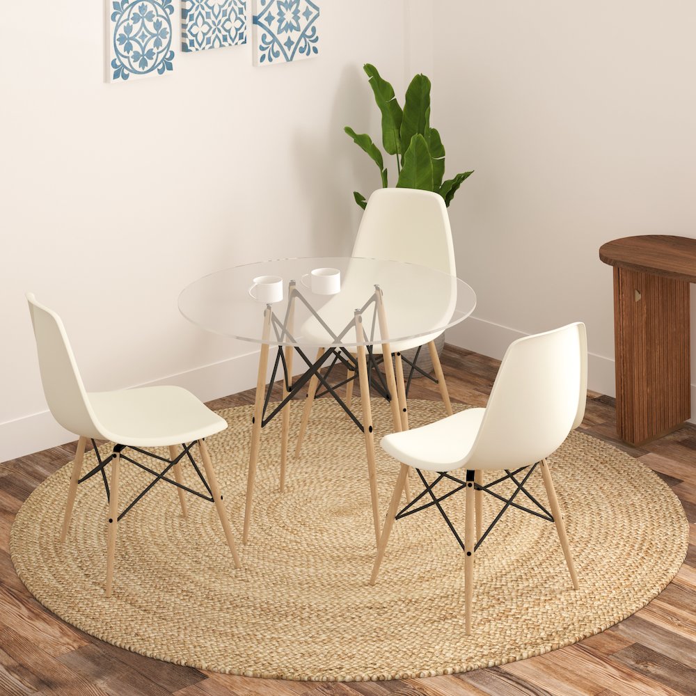 Boutique Jute Jute Area Rug Indoor in Tan/Gray, 7'6" Round