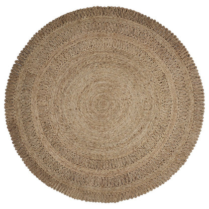 Boutique Jute Jute Area Rug Indoor in Tan/Brown, 7'6" Round