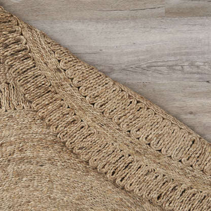 Boutique Jute Jute Area Rug Indoor in Tan/Brown, 7'6" Round